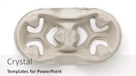  Presentation with pulp paper - Presentation theme with top-view-of-empty-disposable background and a soft green colored foreground