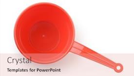  Presentation with plastic - Presentation design consisting of top-view-of-empty-red background and a coral colored foreground