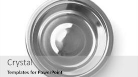  Presentation with stainless steel - Slides having top-view-of-empty-stainless background and a light gray colored foreground