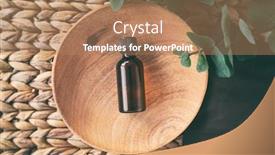  Presentation with essential oil - Slide deck having top-view-of-essential-oil background and a coral colored foreground