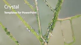  Presentation with hatchery - Presentation consisting of top view of fish hatchery background and a  colored foreground