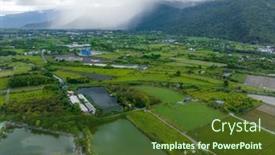  Presentation with fish pond - Presentation enhanced with top-view-of-fish-pond background and a  colored foreground