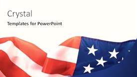  Presentation with memorial day - Colorful slide set enhanced with top-view-of-flag backdrop and a white colored foreground