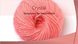  Presentation with yarn - Audience pleasing PPT theme consisting of top-view-of-fluffy-pink backdrop and a coral colored foreground