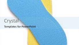  Presentation with foam - Theme having top-view-of-folded-blue background and a light blue colored foreground