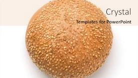  Presentation with sesame seed - Cool new slide deck with top-view-of-fresh-round backdrop and a coral colored foreground