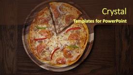  Presentation with mozzarella cheese - Presentation theme consisting of top-view-of-fresh-tasty background and a tawny brown colored foreground