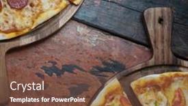  Presentation with mozzarella cheese - Slide deck with top-view-of-fresh-tasty background and a tawny brown colored foreground