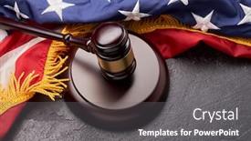  Presentation with gavel - Cool new PPT layouts with top-view-of-gavel backdrop and a gray colored foreground