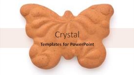  Presentation with gingerbread - Theme featuring top-view-of-gingerbread-butterfly background and a coral colored foreground