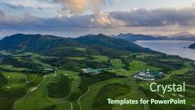  Presentation with court - Slides consisting of top-view-of-golf-court background and a  colored foreground