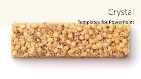  Presentation with energy bar - Slide set enhanced with top-view-of-granola-energy background and a lemonade colored foreground