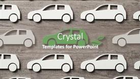  Presentation with electric vehicles - Cool new presentation theme with top-view-of-green-electric backdrop and a gray colored foreground