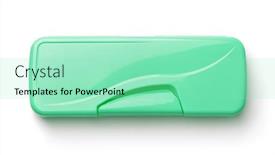  Presentation with case - Slides consisting of top-view-of-green-hard background and a mint green colored foreground