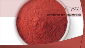  Presentation with small group top view - Presentation design featuring top-view-of-ground-paprika background and a  colored foreground