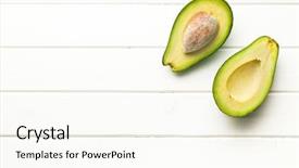 Presentation with avocado - PPT layouts consisting of top view of halved avocados background and a cream colored foreground
