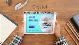  Presentation with risk management top view - Amazing slide deck having top-view-of-hands backdrop and a coral colored foreground