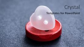  Presentation with sewing - Presentation design featuring top-view-of-heart-shaped background and a seafoam green colored foreground