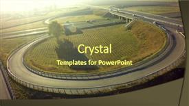  Presentation with intersection - Theme with top view of highway intersection background and a  colored foreground