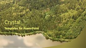  Presentation with trail - Colorful presentation theme enhanced with top-view-of-hiking-trail backdrop and a tawny brown colored foreground