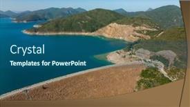  Presentation with hong kong - PPT theme with top-view-of-hong-kong background and a ocean colored foreground