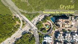  Presentation with hong kong - Cool new slide set with top-view-of-hong-kong backdrop and a  colored foreground