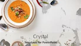  Presentation with shrimp fish - Audience pleasing theme consisting of lemongrass traditional red sour thai backdrop and a soft green colored foreground