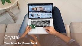  Presentation with ecommerce - Presentation theme enhanced with top-view-of-indian-couple background and a violet colored foreground