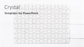  Presentation with puzzle - PPT layouts enhanced with top-view-of-large-rectangular background and a white colored foreground