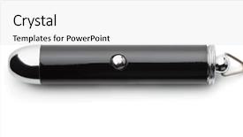  Presentation with laser - Theme enhanced with top view of laser pointer background and a white colored foreground