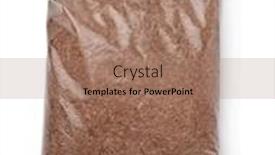  Presentation with plastic bag - Presentation design consisting of top-view-of-linseeds background and a coral colored foreground