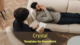  Presentation with writing notes - PPT theme having top-view-of-mature-female background and a tawny brown colored foreground