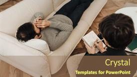  Presentation with writing notes - PPT layouts having top-view-of-mature-female background and a  colored foreground