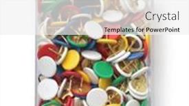  Presentation with plastic container - Presentation theme consisting of top-view-of-metal-thumb background and a white colored foreground