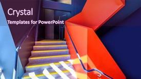  Presentation with view of colonial architecture - Colorful slide deck enhanced with top view of modern architecture backdrop and a wine colored foreground