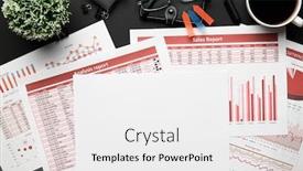  Presentation with financial reports - Slide set consisting of top-view-of-modern-black background and a white colored foreground