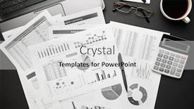  Presentation with financial reports - Slides having top-view-of-modern-black background and a light gray colored foreground