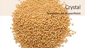  Presentation with seeds - Amazing PPT theme having top view of mustard seeds backdrop and a yellow colored foreground
