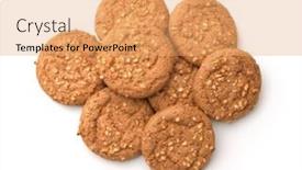  Presentation with peanut - Presentation featuring top-view-of-oatmeal-cookies background and a coral colored foreground