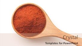  Presentation with powder - Slide set featuring top-view-of-of-red background and a coral colored foreground