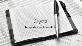  Presentation with financial reports - Amazing presentation design having top-view-of-office-employee backdrop and a light gray colored foreground