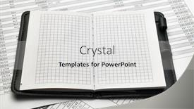  Presentation with financial accounting - Amazing theme having top-view-of-office-employee backdrop and a light gray colored foreground