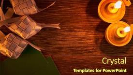  Presentation with oil lamp - Colorful theme enhanced with top-view-of-oil-lamp backdrop and a tawny brown colored foreground