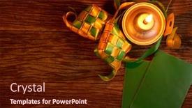  Presentation with oil lamp - Theme featuring top-view-of-oil-lamp background and a tawny brown colored foreground