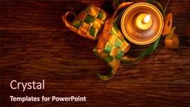  Presentation with oil lamp - Cool new PPT theme with top-view-of-oil-lamp backdrop and a wine colored foreground