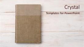  Presentation with old book - Beautiful slide deck featuring top view of old book backdrop and a lemonade colored foreground