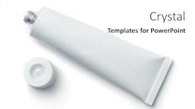  Presentation with cosmetic - Presentation theme enhanced with top-view-of-open-blank background and a white colored foreground