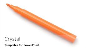  Presentation with marker - Slide set consisting of top-view-of-orange-felt background and a white colored foreground