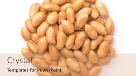  Presentation with peanuts - Presentation theme consisting of top-view-of-peeled-roasted background and a coral colored foreground