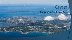  Presentation with taiwan - Slide set featuring top-view-of-penghu-island background and a light blue colored foreground